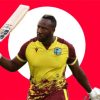 Andre Russell creates hole in the sightscreen with powerful six in last international match but Australia deny him win