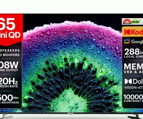 Kodak launches 65-inch Mini LED 4K smart TV in India with six speakers at Rs…